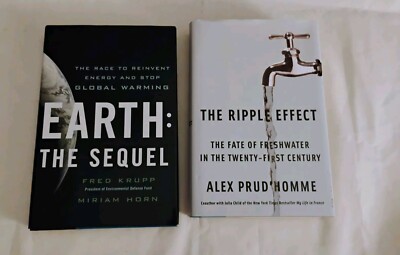 Stop global warming Earth the sequel /ripple effect SIGNED x 2 - environment lot