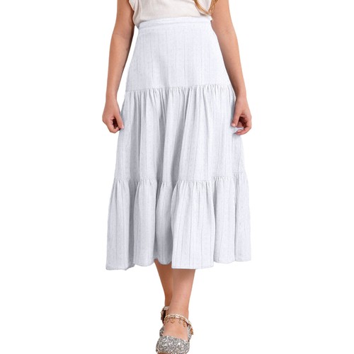 Girls Kids Boho High Waist Ruffled Skirts Swing Long Skirts Modern Dance Costume - Picture 19 of 61
