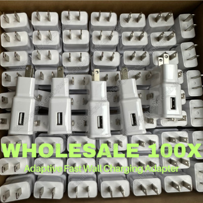 100X Adaptive Fast Charger Wall Plug 15W Adapter Lot for Samsung Galaxy Android 