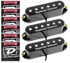 Seymour Duncan Classic Stack Plus STK-S4 Black Set 6 SETS OF STRINGS For Strat