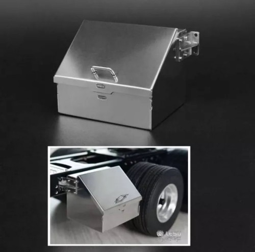 CAJA DE HERRAMIENTAS LESU G 6184 ALUMINIO TAMIYA 1/14 SCANIA KING GRAND GLOBO VOLQUETE CAJA DE HERRAMIENTAS - Imagen 5 de 5