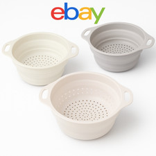 Pastel Collapsible Colander Drain Basket For Pasta Vegetable Fruit Washer Bowl