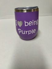 Purple Tumbler Coffee  Mug Cup Love Being Purple Amy