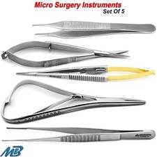 Dental Micro Surgery Instruments Kit Castroviejo Needle Holder Surgical Scissors