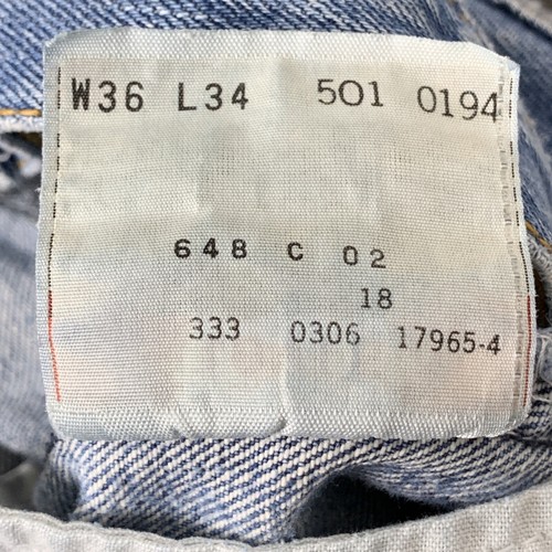 Jeans uomo 2006 LEVIS 501 bottone mosca gamba dritta blu atto 34x33 TAB BIANCO ROSSO - Foto 11 di 11
