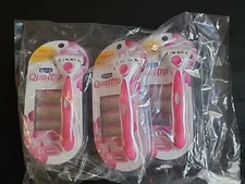 Lot of 3 Schick Quattro for Women Value Pack with Razor & 4-blade Cartridges