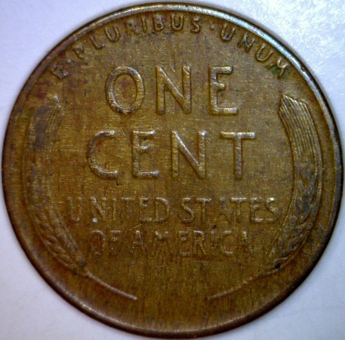 1938 ERROR WOODY Lincoln Wheat Cent Fine Coin Improper Alloy Mix #7 FREE SHIP - Picture 2 of 4