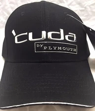 Black Hat / Cap w/ Chrome Liquid Metal Cuda by Plymouth Emblem / Logo