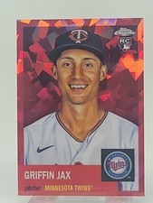 2022 Topps Chrome Platinum Anniversary Red Atomic Refractor Griffin Jax /100