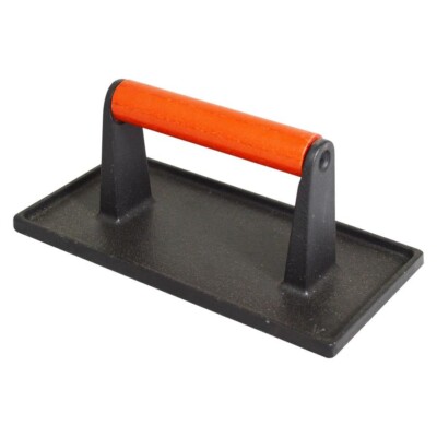 Gusseisen Burger Presse Steakgewicht Schwerlast Speck Presse Grill BBQ 22cm x 11cm