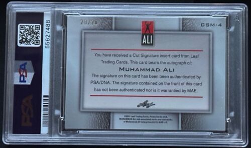 /20 AUTO Muhammad Ali 2011 Leaf Metal #CSM-4 CUT SIGNATURE PSA 9 - Picture 3 of 3