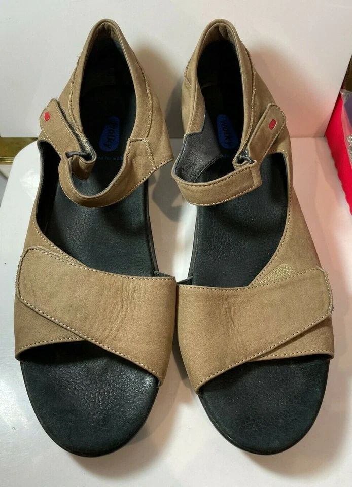 Wolky Womens Suede Beige Strap Open Toe Comfort Walking Shoes Sandals Size 41 - Image 2 of 4