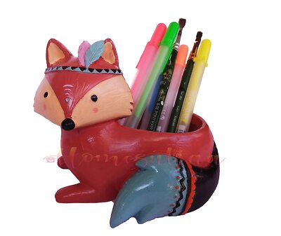 Harz Fox Mini Pflanzengef Topf Kaktus Succulent-Garden Tisch Innen Bro  Brown | eBay