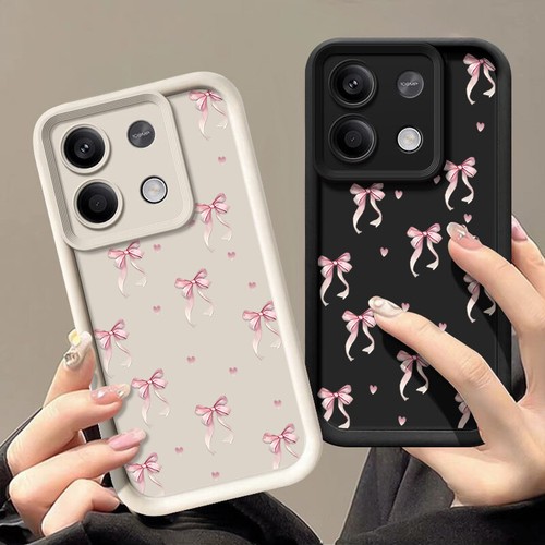 Cute Pink Bow Phone Case For Xiaomi 14T 13T Redmi Note 13 12 Pro Soft Case Cover - Picture 5 of 15