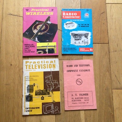 Vintage Magazines Practical Television 12/66 Wireless 03/63 Radio Constructor 60