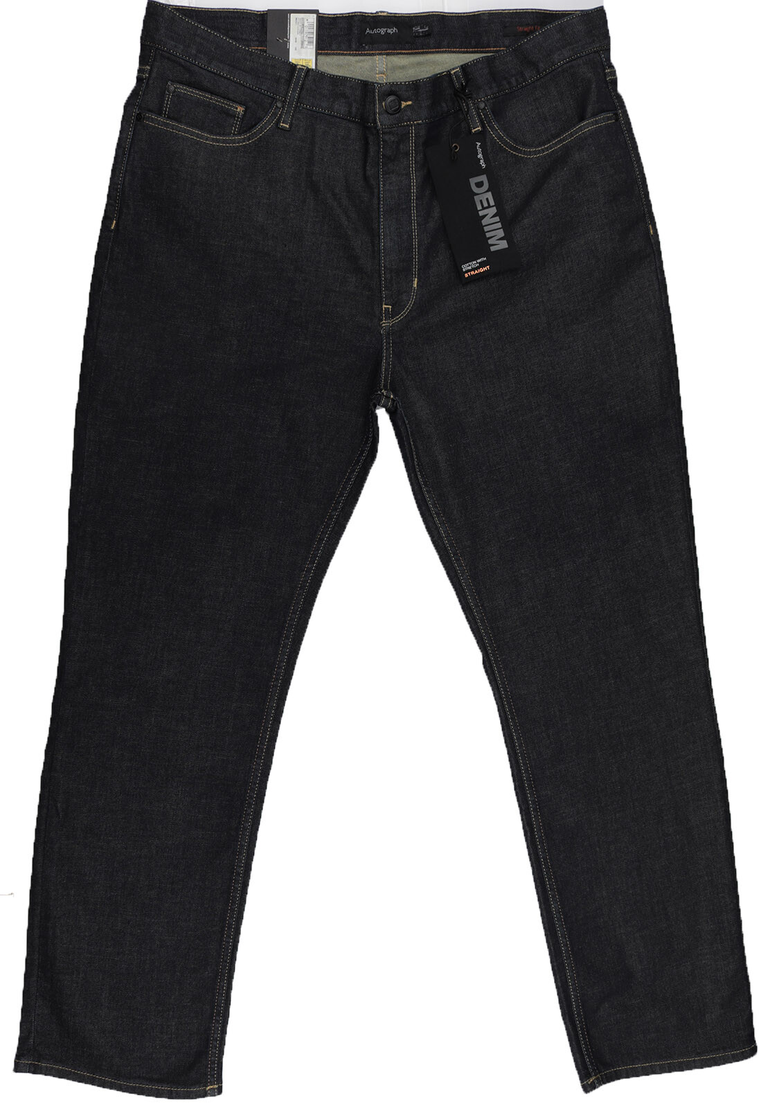 M&S Mens Marks and Spencer Blue Straight Jeans Size 38 Leg 28.5 LABEL