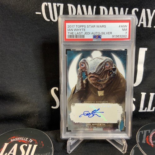 Ian Whyte BOLLIE PRINDEL 2017 Topps Star Wars The Last Jedi AUTO Silver PSA 7