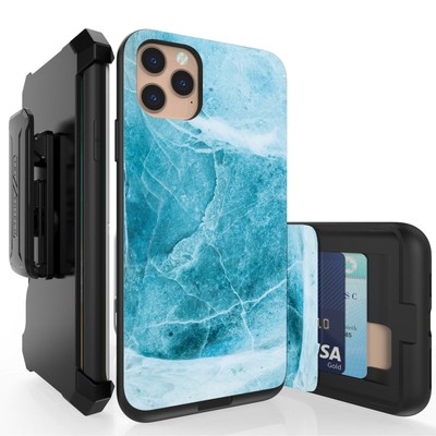 Duo Shield Slim + Holster Designed For Apple iPhone 11 Pro Max 6.5''Case White PC