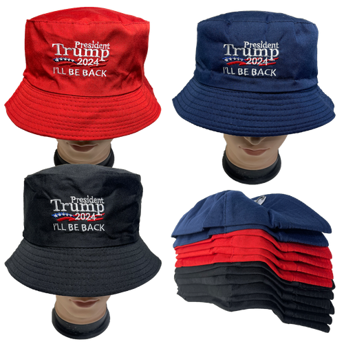 TRUMP 2024 I'LL BE BACK Bucket Hat 