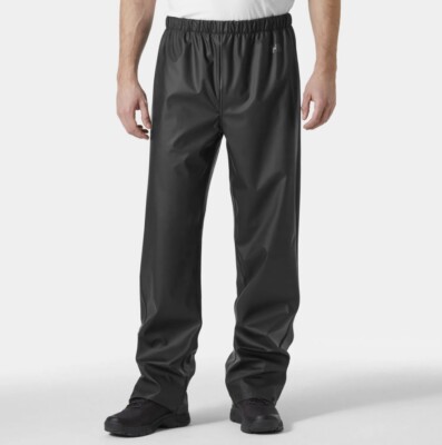 NWT Helly Hansen Helox+ Rain Pants Black 5XL Waterproof PU Stretch Workwear