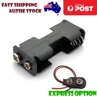 1x Battery Holder 2xAA With Clip 2x1.5V 3V AA