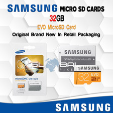SAMSUNG EVO Micro SD Card 32GB with Adapter Memory Class 10 Fast HD Genuine OEM