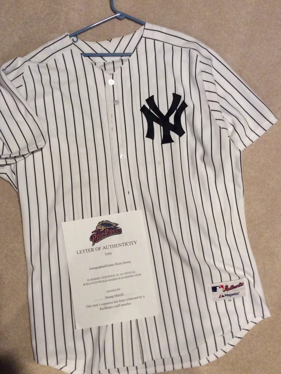 Authentic Autographed New York Yankees Old Timers Game Home Jersey