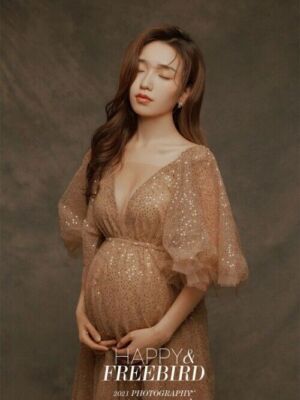 Sparkly Sequence Tulle Maternity Gown Dress Prom Party Dresses For Photo  Shoot | eBay