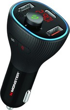 Monster Bluetooth FM Transmitter and 20W QC3.0 USB and Type-C PD Car Charger,