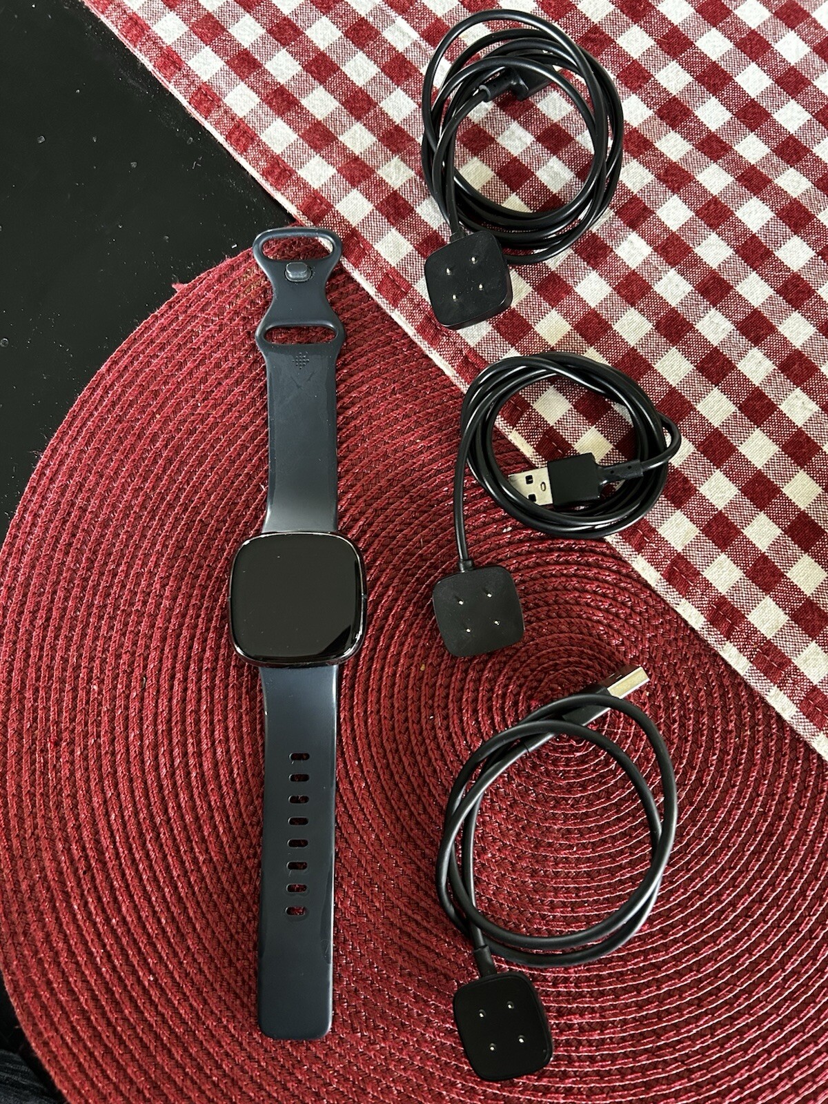 Fitbit Sense Advanced Health Tracker FB512 TK Graphite for Parts Only-image