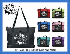 WIFE MOM TEACHER CUSTOM TOTE PURSE SPORTS GYM TRAVEL SCHOOL DIAPER BAG ZIPS