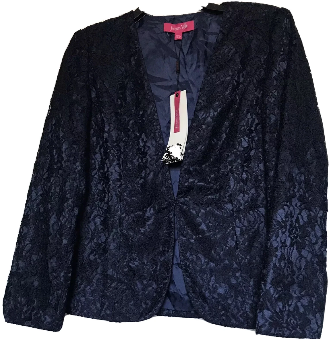 Navy lace jacket next hot sale