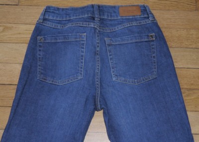 Jeans Bootcut Femme Taille 34/36 (W26 L30) - Occasion Très Bon état, 98% Coton 2% élasthanne, Bleu Classique