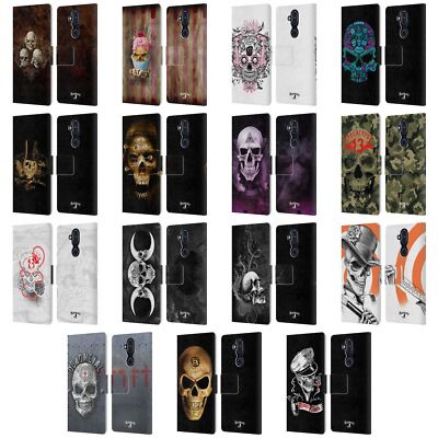 OFFICIAL ALCHEMY GOTHIC SKULL LEATHER BOOK WALLET CASE COVER FOR NOKIA PHONES