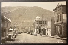 Street Scene in Aspen Colorado RPPC 1959(?) Golden Sanborn W-2284