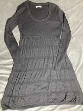 Calvin Klein EUC Women's Medium Sweater Dress Gray Charcoal Long Sleeve