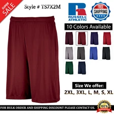 Russell Athletic Dri-Power Mens Essential Performance Shorts With Pockets TS7X2M
