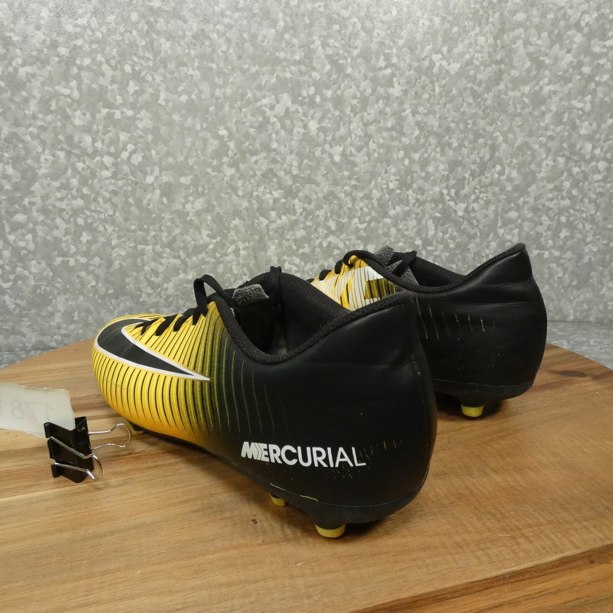 Nike Mercurial Vortex III FG Mens 11.5 Black Neon Yellow
