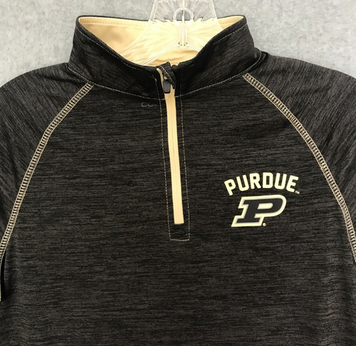 NWT Colosseum Purdue 1/4 Zip Pullover Womens Medium Gray Poly Spandex New Top - Picture 2 of 10