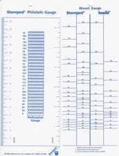 Showgard Philatelic Stamp Gauge Measure Mount Size Metric & Inch Rulers NEW