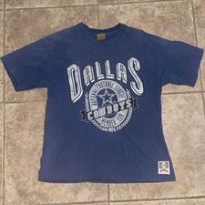 NUTMEG Dallas Cowboys VTG SINGLE STITCH Blue T-Shirt Mens Size L (USA MADE)
