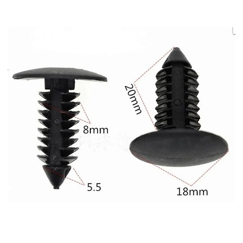 100X 8mm Bumper Clips Auto Car Hole Plastic Rivets Fastener Fender Push Pin US - Picture 3 of 13