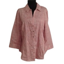 NY Co XL Paisley blouse Pink New York  Co 3/4 sleeve