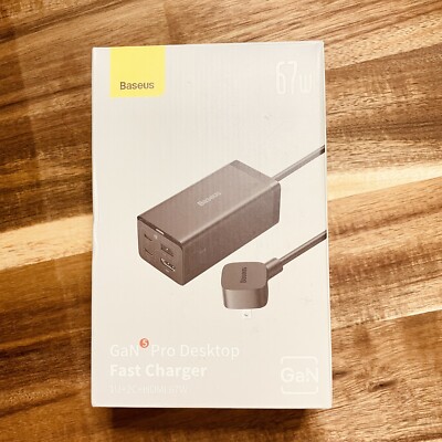 USB-C Charger 67W, Baseus GaN5 4-in-1 Hub USB C Charger