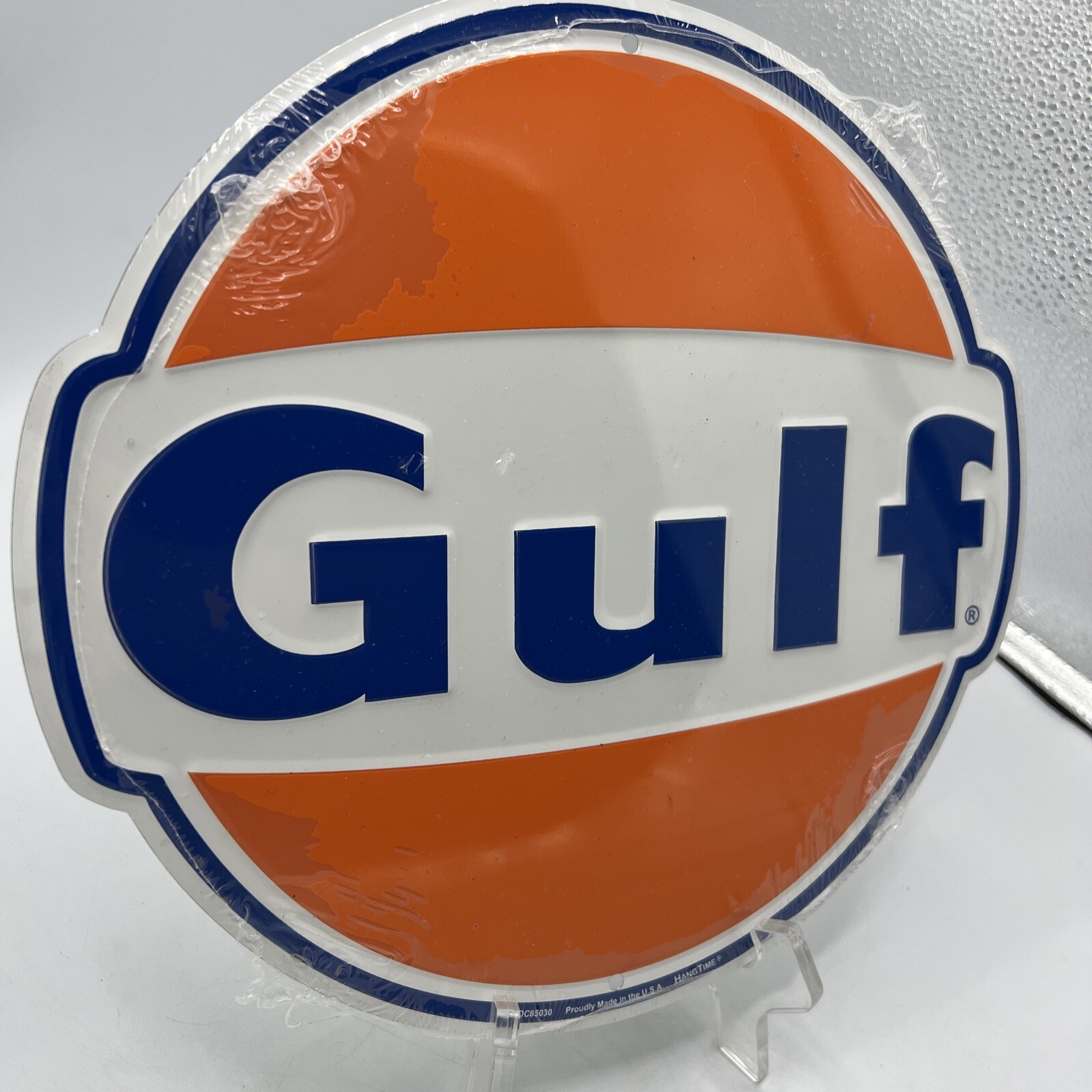 Gulf Gasoline Metal Sign Garage Vintage Style Oil Bar Pub 11.5” Man ...