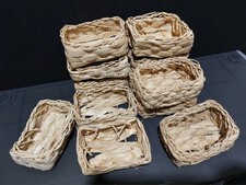 Mini Geschenk Korb 12 Stück + Sack Körbchen...