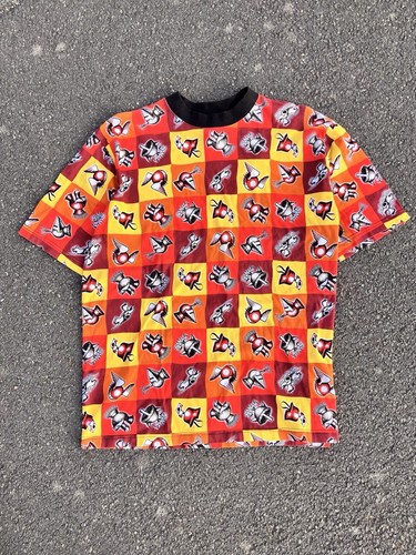 Vintage MAMBO Loud Tee Orange Red Yello helmet Skulls Reg Mombassa Design 1996 - Picture 11 of 11
