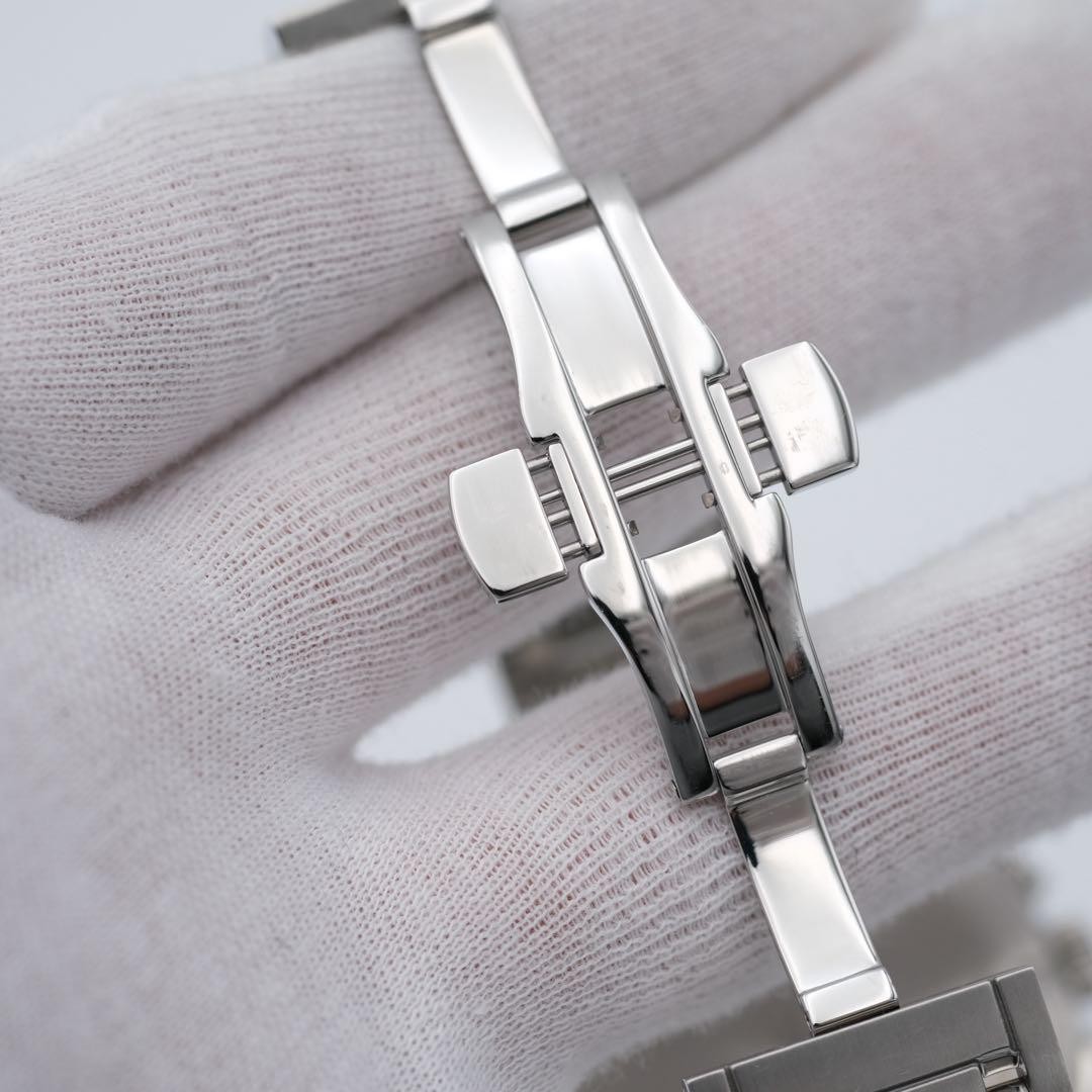 Versace Men's Chronograph Watch Silver Dial Black Rubber Bezel Stainless Steel U thumbnail 11