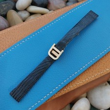 13mm Lizard JB Champion Unused 1970s Vintage Watch Band Fold-Over Buckle