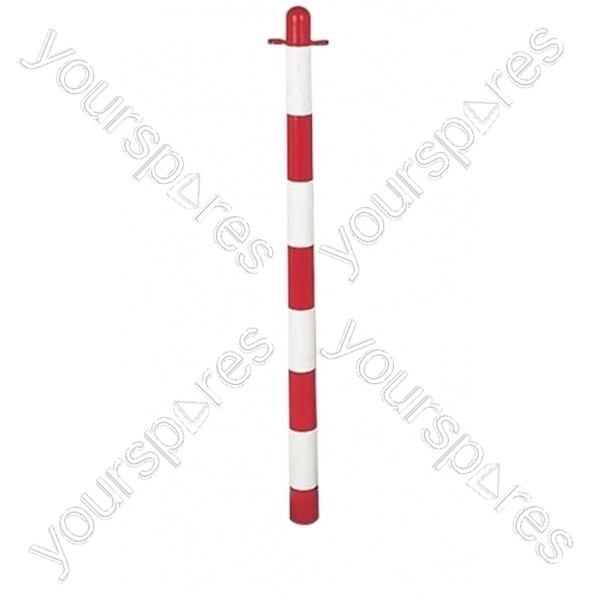 Signs and Labels Modular Post System Red and White Post FPB9K for Universal